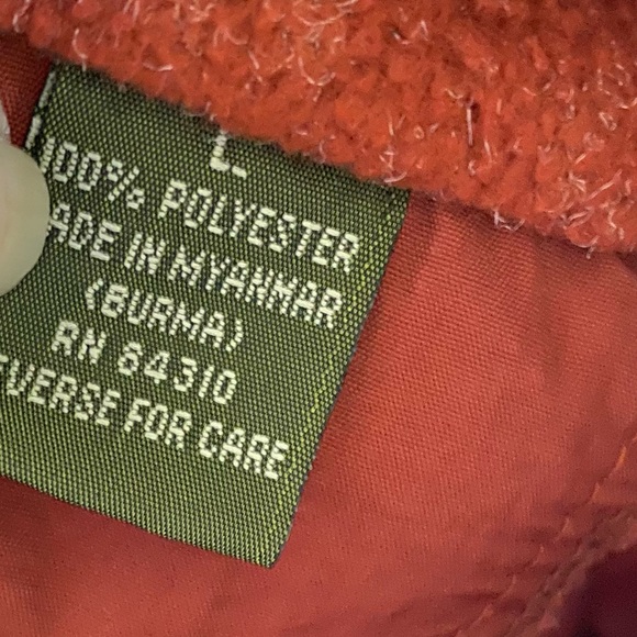 Gorpcore Rust Red 1/3 Button Fishing Utility Sweater Size Large - Picture 9 of 15